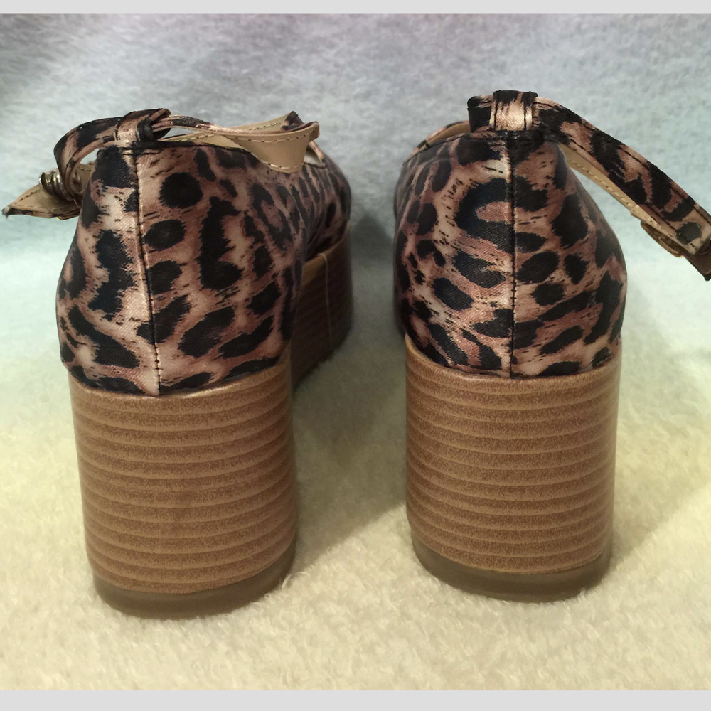 Yumetenbo Dream V leopard flatforms size L - Picture 4 of 6